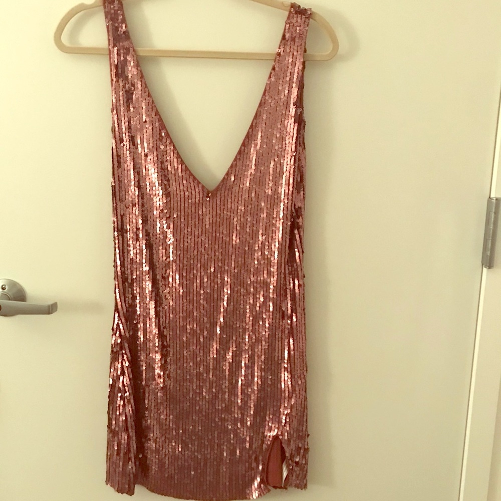 Sequined mini dress